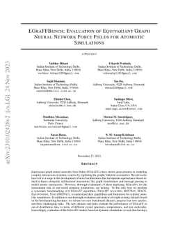 EGraFFBench: Evaluation of Equivariant Graph Neural Network Force Fields
  for Atomistic Simulations
