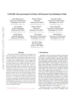 EvDNeRF: Reconstructing Event Data with Dynamic Neural Radiance Fields