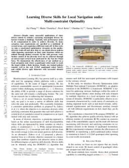Learning Diverse Skills for Local Navigation under Multi-constraint
  Optimality