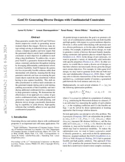 GenCO: Generating Diverse Designs with Combinatorial Constraints