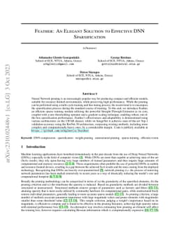 Feather: An Elegant Solution to Effective DNN Sparsification