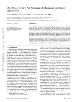 OCU-Net: A Novel U-Net Architecture for Enhanced Oral Cancer
  Segmentation