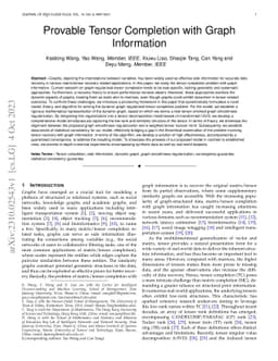Provable Tensor Completion with Graph Information