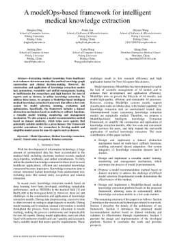 A ModelOps-based Framework for Intelligent Medical Knowledge Extraction