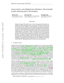 Analyzing and Improving Optimal-Transport-based Adversarial Networks