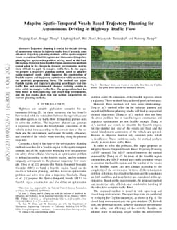 Adaptive Spatio-Temporal Voxels Based Trajectory Planning for Autonomous
  Driving in Highway Traffic Flow