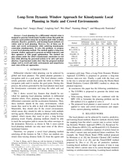 Long-Term Dynamic Window Approach for Kinodynamic Local Planning in
  Static and Crowd Environments