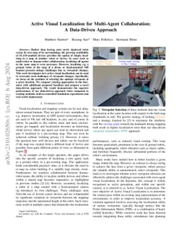 Active Visual Localization for Multi-Agent Collaboration: A Data-Driven
  Approach