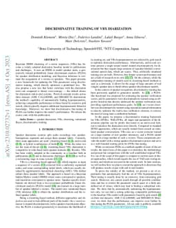Discriminative Training of VBx Diarization