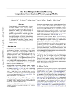 The Role of Linguistic Priors in Measuring Compositional Generalization
  of Vision-Language Models