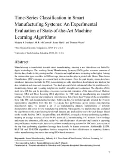 Time-Series Classification in Smart Manufacturing Systems: An
  Experimental Evaluation of State-of-the-Art Machine Learning Algorithms
