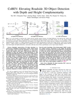 CoBEV: Elevating Roadside 3D Object Detection with Depth and Height
  Complementarity