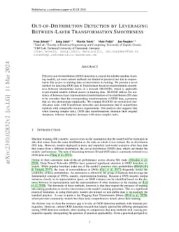 Out-of-Distribution Detection by Leveraging Between-Layer Transformation
  Smoothness