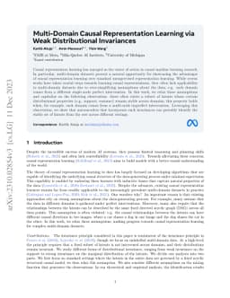 Multi-Domain Causal Representation Learning via Weak Distributional
  Invariances