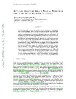 Rayleigh Quotient Graph Neural Networks for Graph-level Anomaly
  Detection