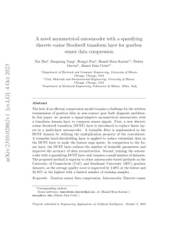 A novel asymmetrical autoencoder with a sparsifying discrete cosine
  Stockwell transform layer for gearbox sensor data compression