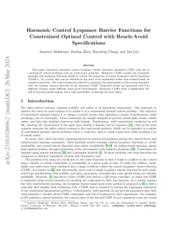 Harmonic Control Lyapunov Barrier Functions for Constrained Optimal
  Control with Reach-Avoid Specifications