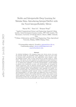 Stable and Interpretable Deep Learning for Tabular Data: Introducing
  InterpreTabNet with the Novel InterpreStability Metric