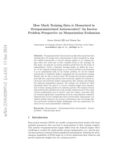 How Much Training Data is Memorized in Overparameterized Autoencoders?
  An Inverse Problem Perspective on Memorization Evaluation