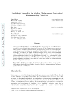 Hoeffding's Inequality for Markov Chains under Generalized
  Concentrability Condition