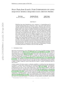 Never Train from Scratch: Fair Comparison of Long-Sequence Models
  Requires Data-Driven Priors