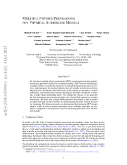 Multiple Physics Pretraining for Physical Surrogate Models