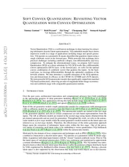 Soft Convex Quantization: Revisiting Vector Quantization with Convex
  Optimization