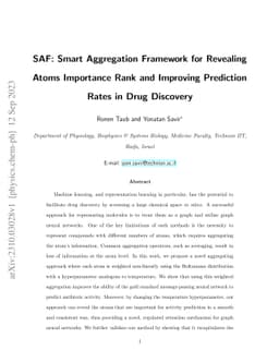 SAF: Smart Aggregation Framework for Revealing Atoms Importance Rank and
  Improving Prediction Rates in Drug Discovery