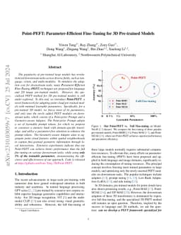 Point-PEFT: Parameter-Efficient Fine-Tuning for 3D Pre-trained Models