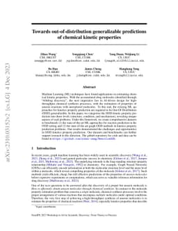 Towards out-of-distribution generalizable predictions of chemical
  kinetics properties