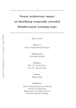 Neural architecture impact on identifying temporally extended
  Reinforcement Learning tasks