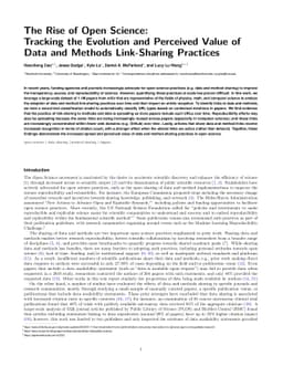 The Rise of Open Science: Tracking the Evolution and Perceived Value of
  Data and Methods Link-Sharing Practices