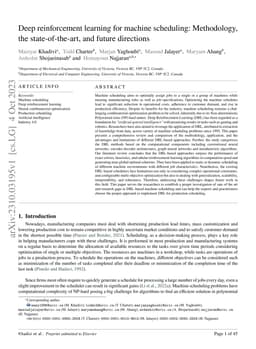 Deep reinforcement learning for machine scheduling: Methodology, the
  state-of-the-art, and future directions