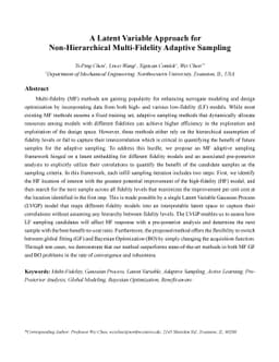 A Latent Variable Approach for Non-Hierarchical Multi-Fidelity Adaptive
  Sampling