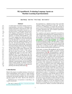 MLAgentBench: Evaluating Language Agents on Machine Learning
  Experimentation