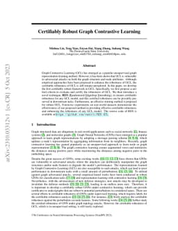 Certifiably Robust Graph Contrastive Learning