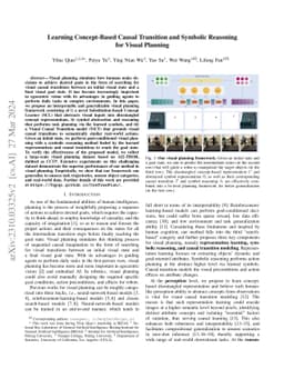 Learning Concept-Based Causal Transition and Symbolic Reasoning for
  Visual Planning