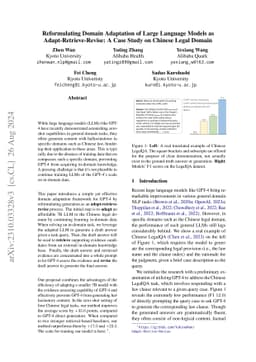 Reformulating Domain Adaptation of Large Language Models as
  Adapt-Retrieve-Revise