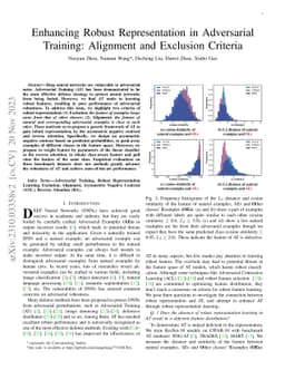 Enhancing Robust Representation in Adversarial Training: Alignment and
  Exclusion Criteria