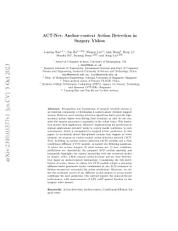 ACT-Net: Anchor-context Action Detection in Surgery Videos