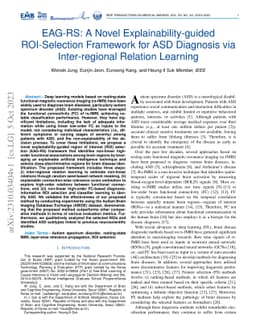 EAG-RS: A Novel Explainability-guided ROI-Selection Framework for ASD
  Diagnosis via Inter-regional Relation Learning