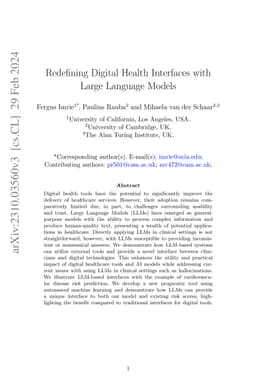 Redefining Digital Health Interfaces with Large Language Models