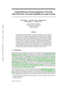 Causal Inference in Gene Regulatory Networks with GFlowNet: Towards
  Scalability in Large Systems