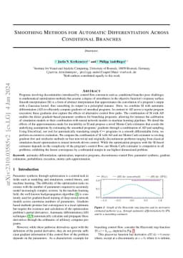 Smoothing Methods for Automatic Differentiation Across Conditional
  Branches