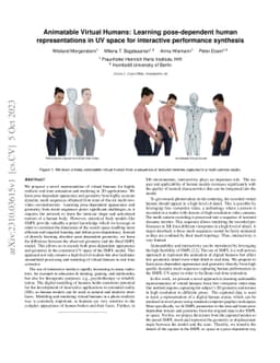 Animatable Virtual Humans: Learning pose-dependent human representations
  in UV space for interactive performance synthesis