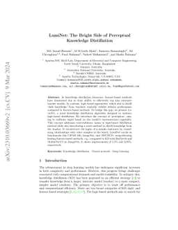 LumiNet: The Bright Side of Perceptual Knowledge Distillation