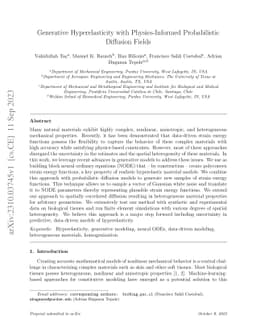 Generative Hyperelasticity with Physics-Informed Probabilistic Diffusion
  Fields