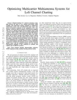 Optimizing Multicarrier Multiantenna Systems for LoS Channel Charting