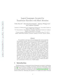 Logical Languages Accepted by Transformer Encoders with Hard Attention