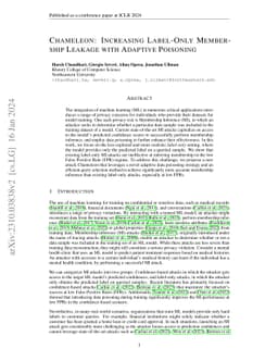 Chameleon: Increasing Label-Only Membership Leakage with Adaptive
  Poisoning